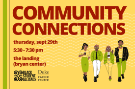 Community Connections. Thursday, Sept 29. 5:30-7:30. Mary Lou Williams Center for Black Culture.
